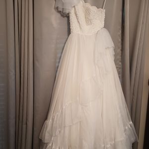 70s Vintage Mike Benet Formal Gown Wedding Dress